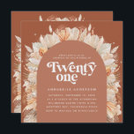 21 cumpleaños foto arco pampas hierba terracota<br><div class="desc">Pampas modernas césped de 21 años de terracota fiesta foto arco diseño invitación.</div>