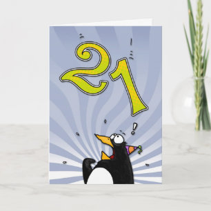 21 cumpleaños - Tarjeta de sorpresa para pingüinos