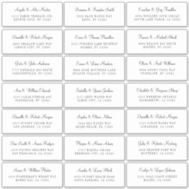 21 Etiquetas de dirección de Boda individual blanc