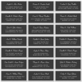 21 etiquetas de dirección de Boda individual negro