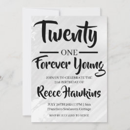 21 invitaciones de cumpleaños modernas en blanco y