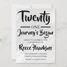 21 invitaciones de cumpleaños modernas en blanco y