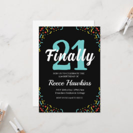 21 invitaciones de cumpleaños modernas en blanco y