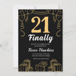 21 invitaciones de cumpleaños modernas en blanco y