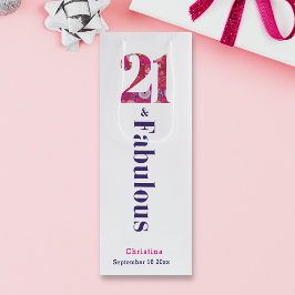 21 y fabulosa bolsa de regalo de cumpleaños 21