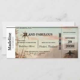 21 y fabuloso código QR de tarjeta de embarque tro