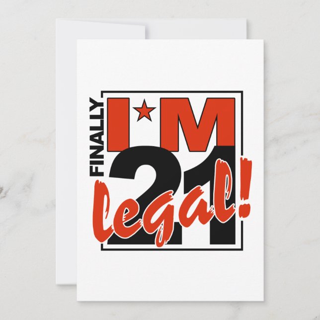 21 y invitación LEGAL, personalizar (Anverso)