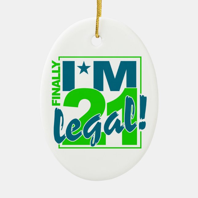 21 y ornamento LEGAL, personalizar (Frente)