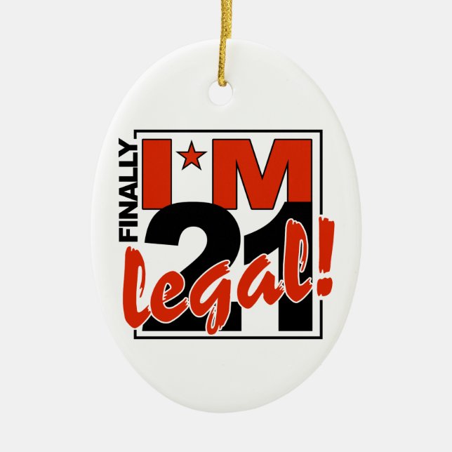 21 y ornamento LEGAL, personalizar (Frente)