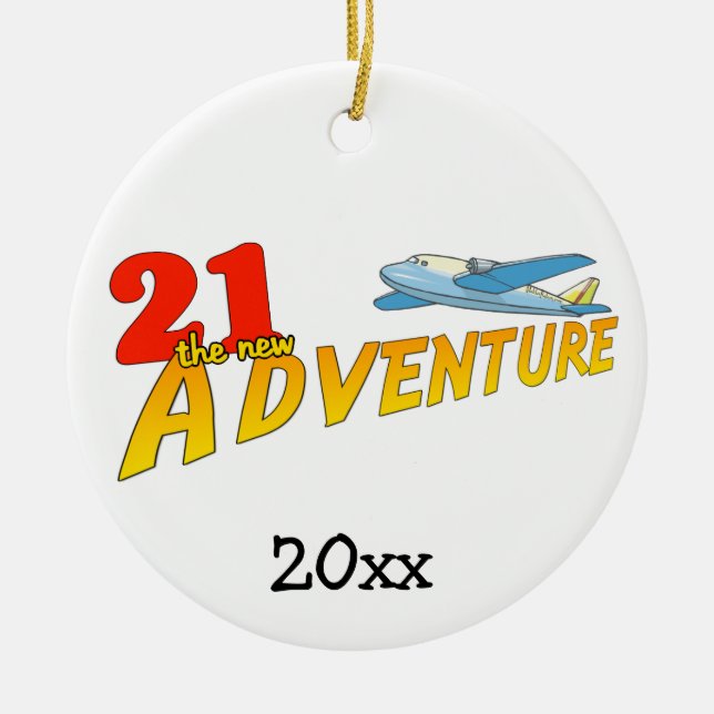 21El nuevo ornamento del avión de aventura Keepsak (Frente)