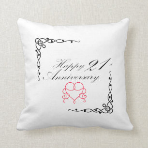 21ra almohada feliz del aniversario