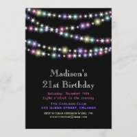 21ra invitación del cumpleaños de las luces