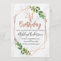 21ra invitación del cumpleaños del follaje color