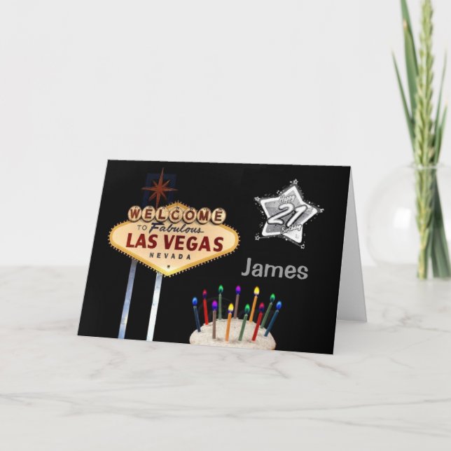 21ra tarjeta de cumpleaños de Las Vegas (Anverso)