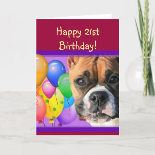 21ra tarjeta de felicitación feliz del perro del