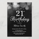 21ra tarjeta de la invitación del cumpleaños del<br><div class="desc">21ra tarjeta de la invitación del cumpleaños del purpurina de plata. Cumpleaños adulto. Antecedentes de plata de Bokeh del purpurina. décimosexto décimo octavo 21ro trigésimo 40.o 50.o 60.o 70.o 80.o 90.o 100o. Cualquie edad. Para el arreglo para requisitos particulares adicional, haga clic por favor el "personalizar él" botón y utilice...</div>