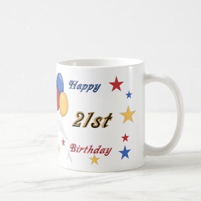21ra taza feliz del cumpleaños (Derecha)