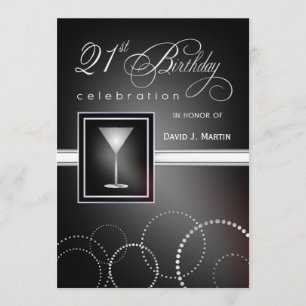 21ro cumpleaños - invitaciones formales del fiesta