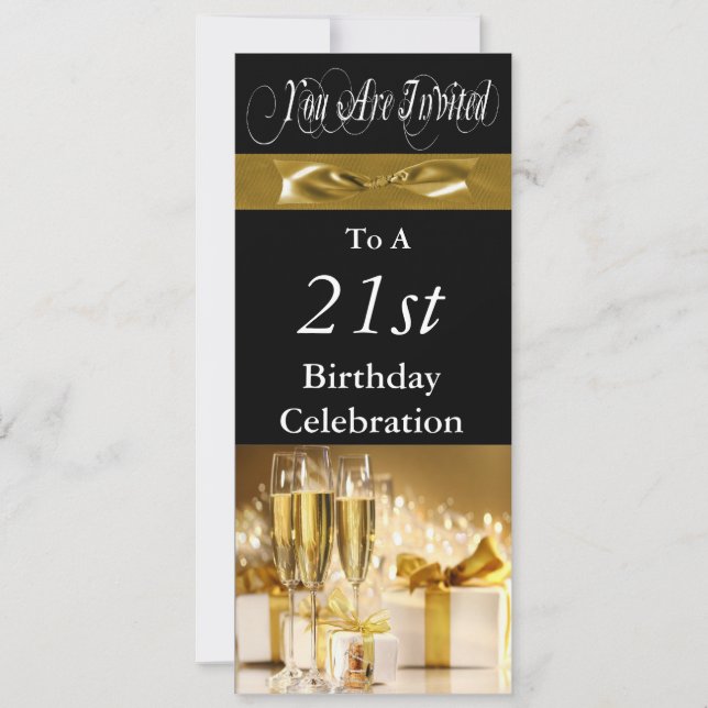 21ro Invitación personalizada de la fiesta de (Anverso)