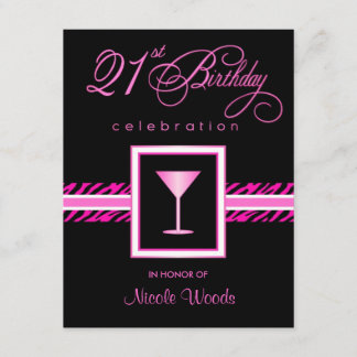 21ro Invitaciones de la fiesta de cumpleaños -