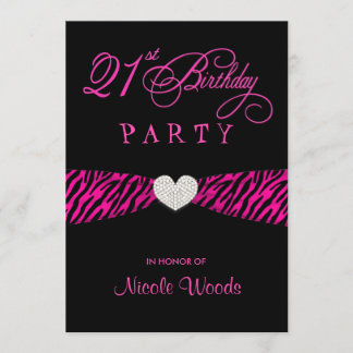 21ro Invitaciones de la fiesta de cumpleaños -