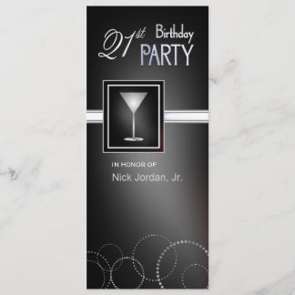 21ro Invitaciones de la fiesta de cumpleaños - con
