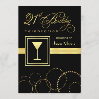 21ro Invitaciones elegantes de Champán de la