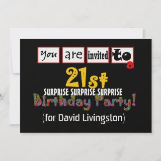 21ro Plantilla de la invitación de la fiesta de