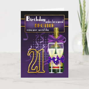 21ro Tarjeta de cumpleaños para Brother,