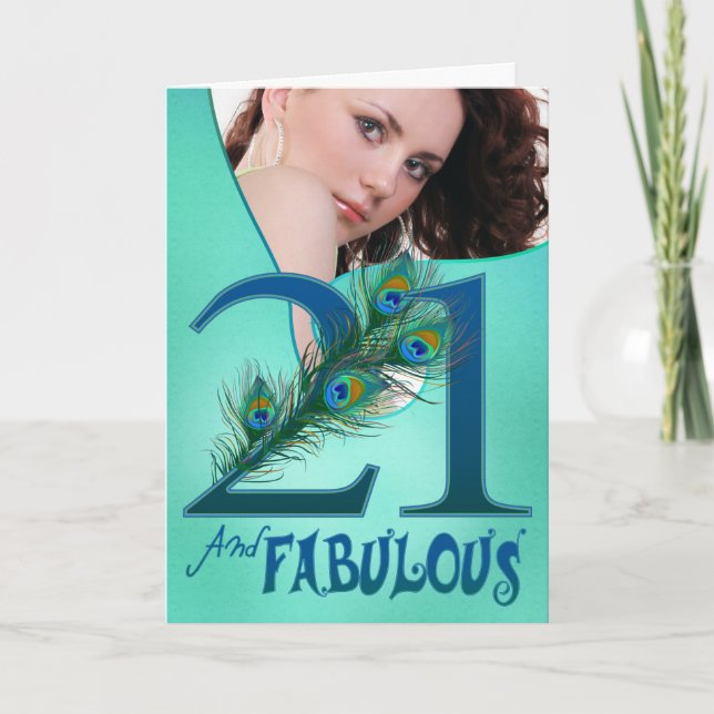 21ro Tarjetas de la plantilla del cumpleaños (Anverso)