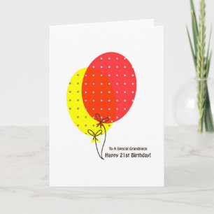 21ro Tarjetas de la resobrina del cumpleaños,