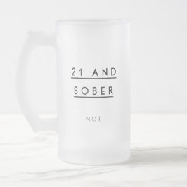 21ro Taza de cerveza del cumpleaños