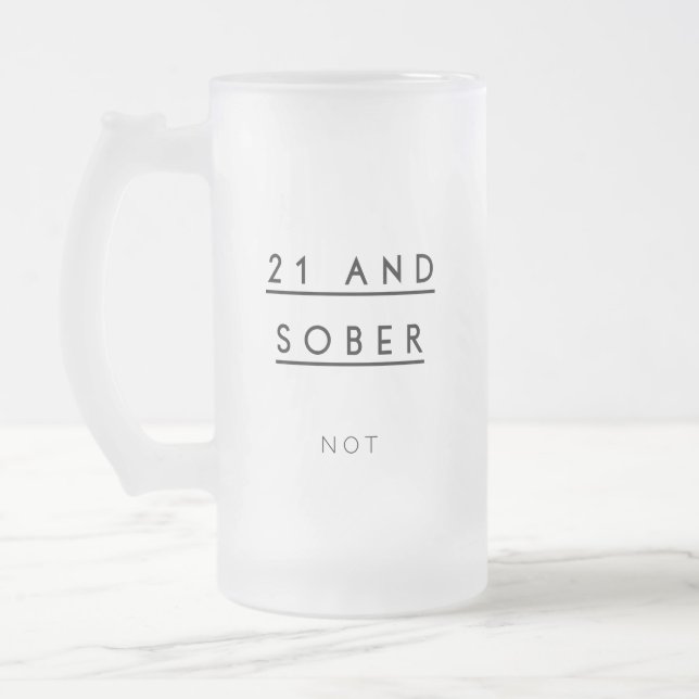 21ro Taza de cerveza del cumpleaños (Izquierda)