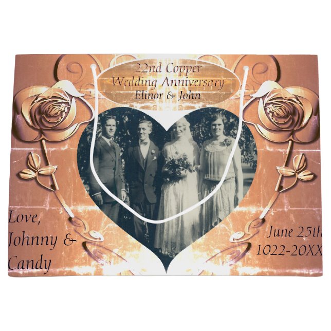 22/7 Aniversario del Boda Cobre + Bolsa de Regalo  (Anverso)