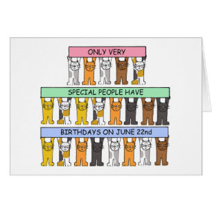 22 de junio Gatos Personalizados Cute de Cumpleaño