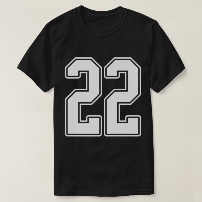 22 Esbozo blanco Número 22 Estilo de Jersey de ven (Diseño del anverso)