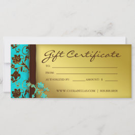 232 Certificados De Regalo Salon Spa Gold Floral
