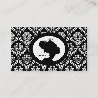 232 Tarjeta de cita del salón Mujer Corona Silhoue