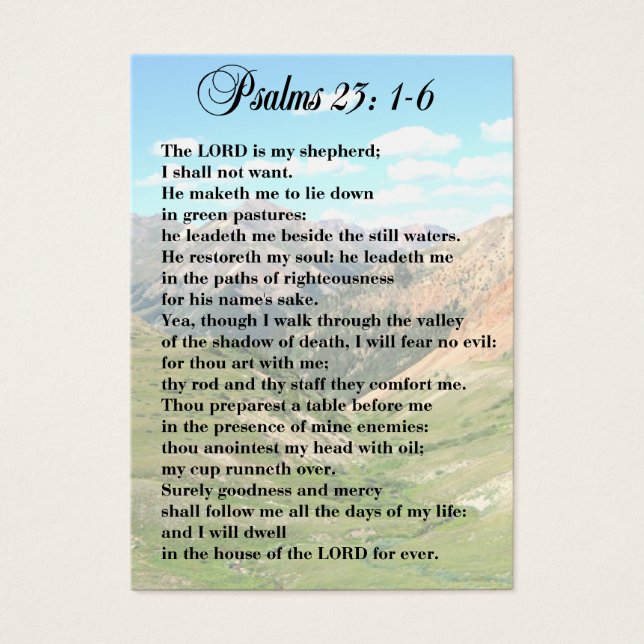 23.ª Tarjeta Personal Psalm (Frente)