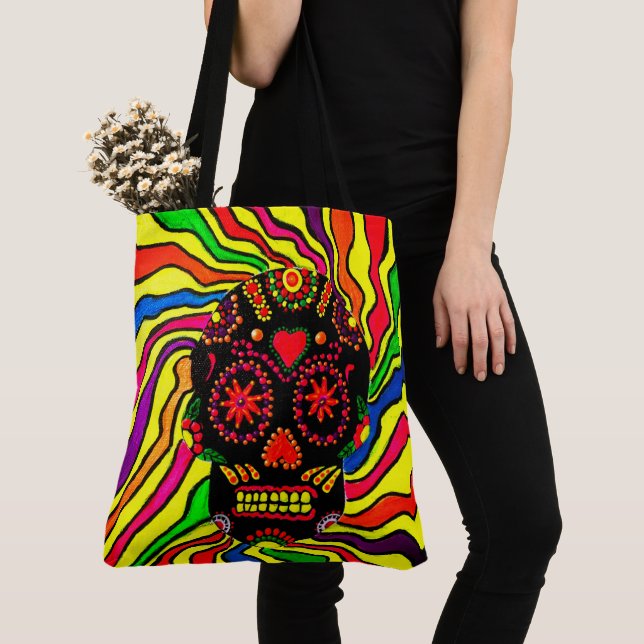 243 - Neon Skull - Bolsa Tote (Detalle)