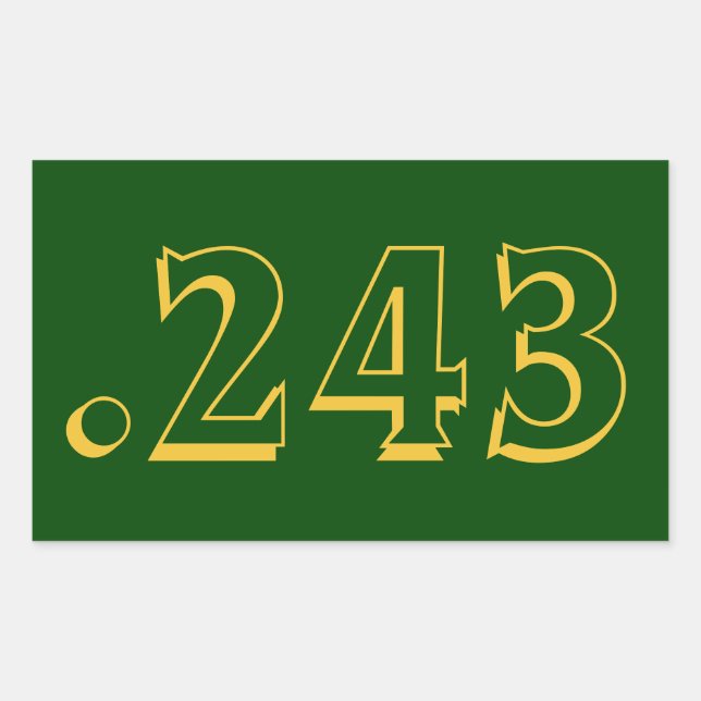 .243 Pegatina de municiones (Anverso)