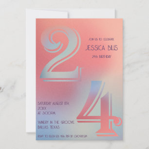 24.ª invitación de cumpleaños