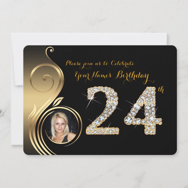 24.ª, Invitación por cumpleaños, Diamante número,  (Anverso)