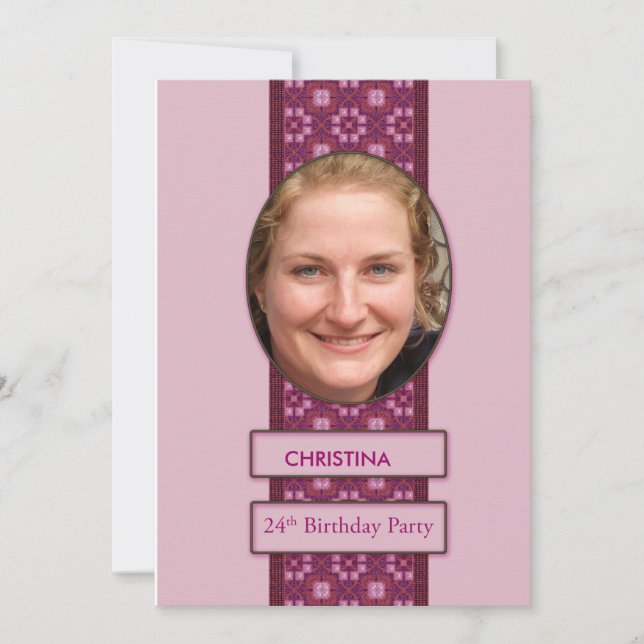 24.º nombre e imagen de la invitación a la fiesta  (Anverso)