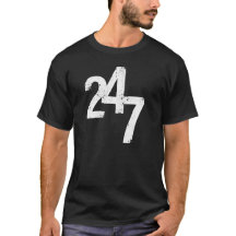 24/7 camiseta para la gente activa tiene gusto de