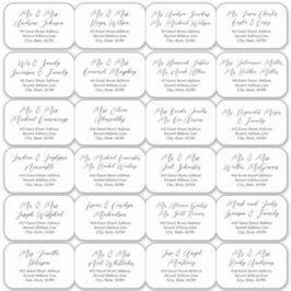 24 etiquetas individuales de dirección de invitado