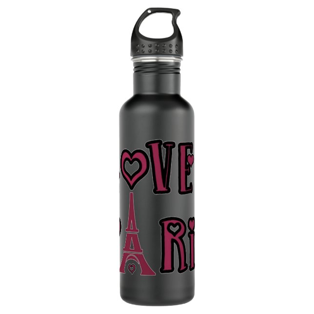 24 ml. Botella de agua - Love Paris (Anverso)