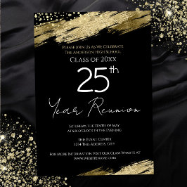 25ª Clase Reunión Invitación Negra y Oro