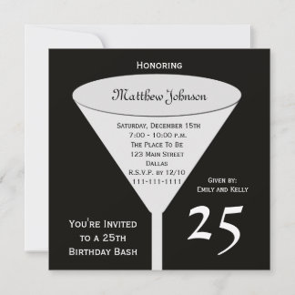 25ª invitación a fiesta de cumpleaños 25º Bash
