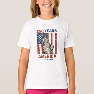 250º Estatua de la Libertad de América Camiseta Pa